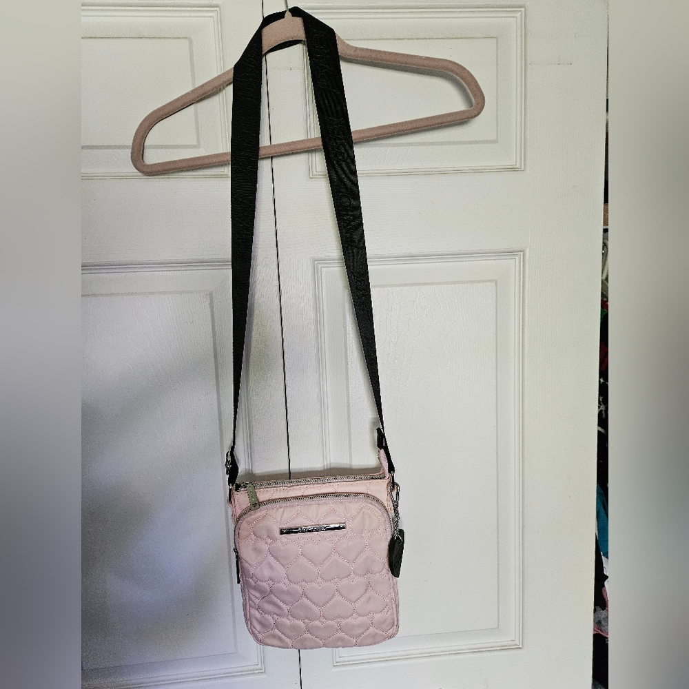 Betsey Johnson Quilted Pink Crossbody Bag